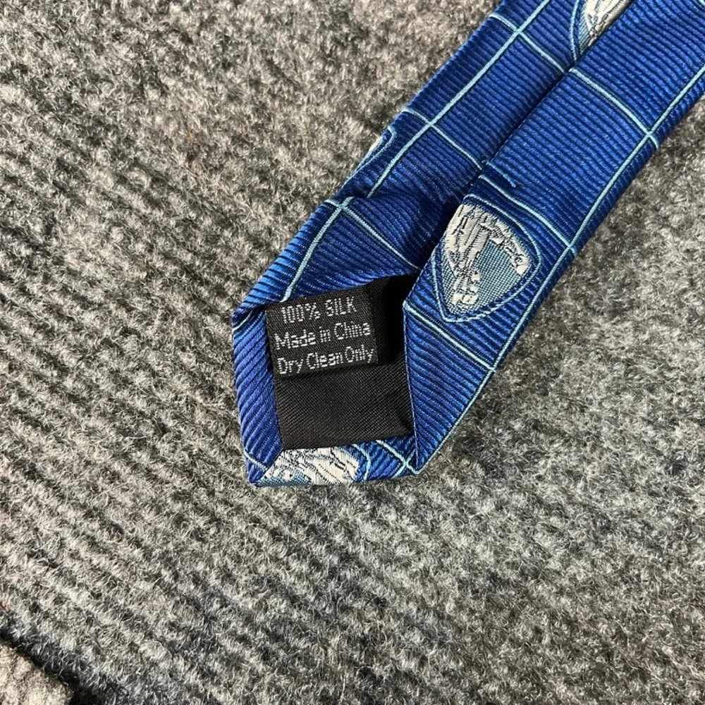 American Pediatric Surgical Association Silk Tie Blue Grid Crest Logo APSA